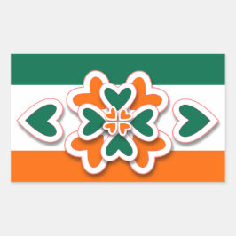 Shamrock en meer rechthoekige sticker