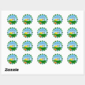 Shamrock en meer ronde sticker (Vel)
