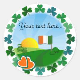 Shamrock en meer ronde sticker