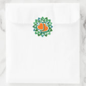 Shamrock en meer ronde sticker (Tas)