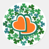 Shamrock en meer ronde sticker (Voorkant)