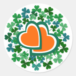 Shamrock en meer ronde sticker