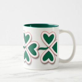 Shamrock en meer tweekleurige koffiemok