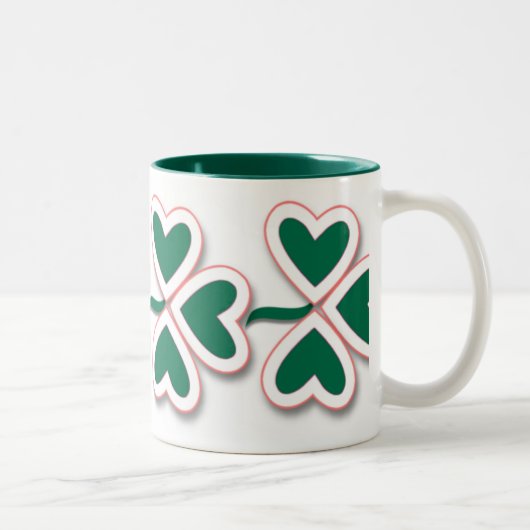 Shamrock en meer tweekleurige koffiemok (Rechts)