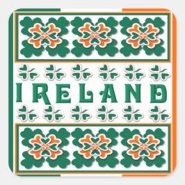 Shamrock en meer vierkante sticker