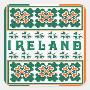 Shamrock en meer vierkante sticker