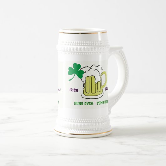 Shamrock en Mog of Beer Stien Bierpul (Voorkant rechts)