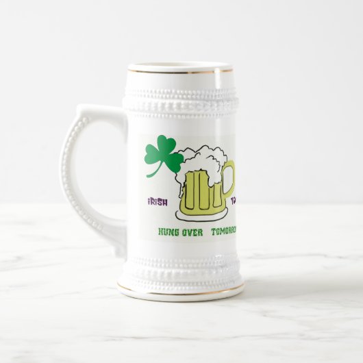 Shamrock en Mog of Beer Stien Bierpul (Links)