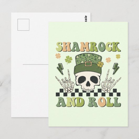 Shamrock en Roll Briefkaart (Voorkant / Achterkant)