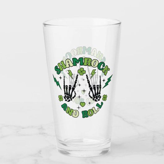 Shamrock en Roll Glas (Voorkant)