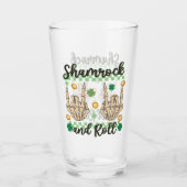 Shamrock en Roll Hand Skeleton Glas (Voorkant)
