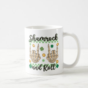 Shamrock en Roll Hand Skeleton Koffiemok