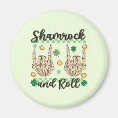 Shamrock en Roll Hand Skeleton Magneet (Voorkant)