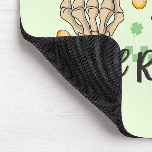 Shamrock en Roll Hand Skeleton Muismat (Hoek)
