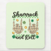 Shamrock en Roll Hand Skeleton Muismat (Voorkant)