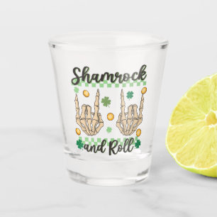 Shamrock en Roll Hand Skeleton Shot Glas
