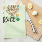 Shamrock en Roll Hand Skeleton Theedoek (Quarter Fold)