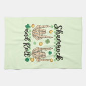 Shamrock en Roll Hand Skeleton Theedoek (Horizontaal)