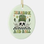 Shamrock en Roll Keramisch Ornament (Rechts)