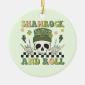 Shamrock en Roll Keramisch Ornament (Voorkant)