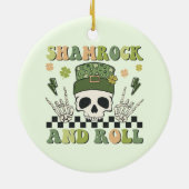 Shamrock en Roll Keramisch Ornament (Achterkant)