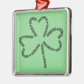 Shamrock Engineer Tekst Metalen Ornament (Links)