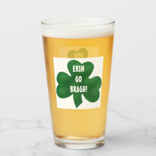 SHAMROCK ERIN GAAT BRAGH! GLAS (Voorkant gevuld)