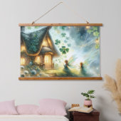 Shamrock Fairy Cottage Glow Hangend Wandkleed (Slaapkamer)