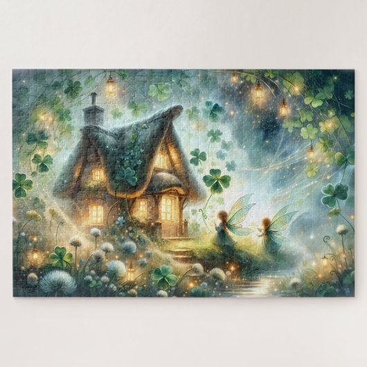 Shamrock Fairy Cottage Glow Legpuzzel (Horizontaal)