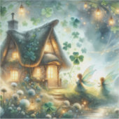 Shamrock Fairy Cottage Glow Sticker (Voorkant)