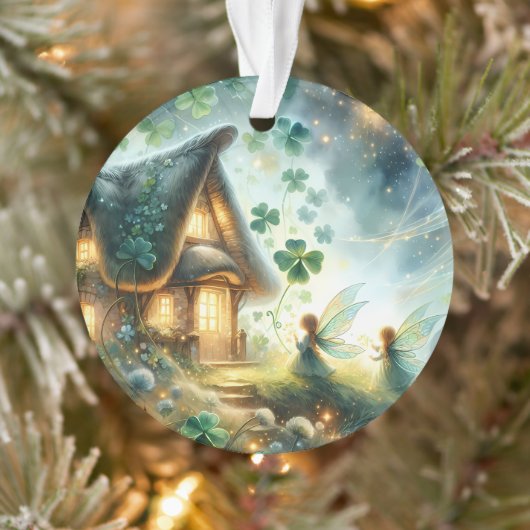 Shamrock Feeënhuis Gloed Ornament (Boom)