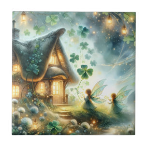 Shamrock Feeënhuis Gloed Tegeltje