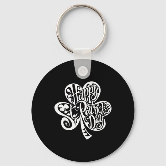 Shamrock Fijne St. Patrick's Dag Saint Patty's Her Sleutelhanger (Voorkant)