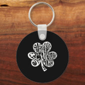 Shamrock Fijne St. Patrick's Dag Saint Patty's Her Sleutelhanger (Voorkant)