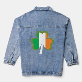 Shamrock Flag in Ierland Denim Jacket