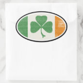Shamrock flag oval ovale sticker (Tas)