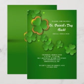 Shamrock Flurry Uitnodiging (Voorkant / Achterkant)