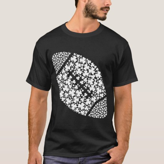 Shamrock Football Ball St Patrick's Day Irish Mann T-shirt (Voorkant)