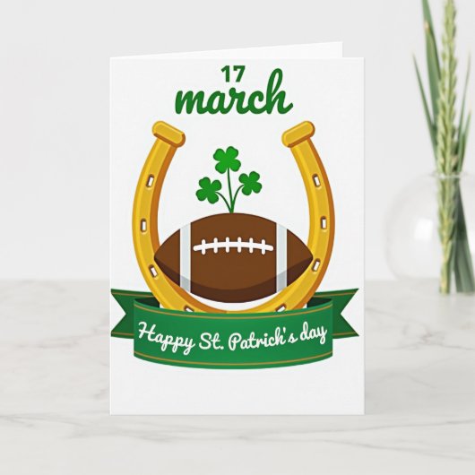 Shamrock Football St Patricks Card Kaart (Voorkant)
