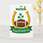Shamrock Football St Patricks Card Kaart (Gele Bloem)