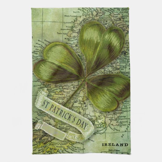 Shamrock for Ireland Theedoek (Verticaal)