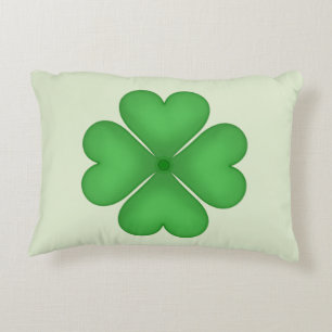 Shamrock Four leaf Clover Hearts Accent Kussen