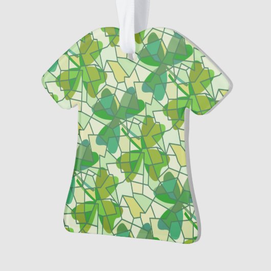 Shamrock Fragmenten Keramisch sierlijk Ornament (voorkant)