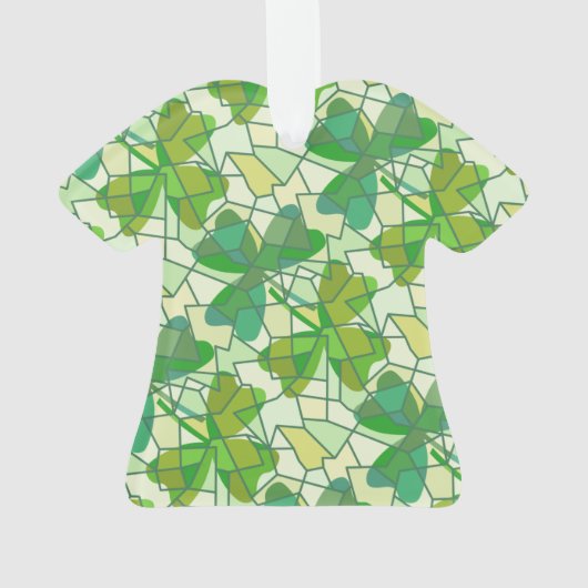 Shamrock Fragmenten Keramisch sierlijk Ornament (achterkant)