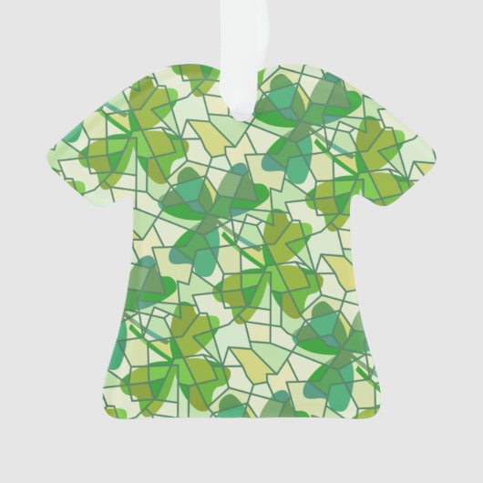 Shamrock Fragmenten Keramisch sierlijk Ornament (voorkant)