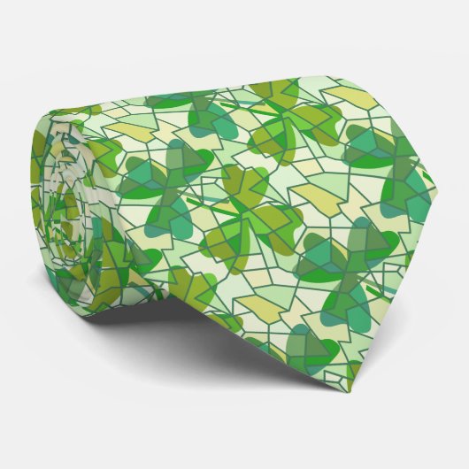 Shamrock Fragmenten Keramisch sierlijk Stropdas (Opgerold)