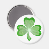 Shamrock fridge magnet wit (Voorkant / Achterkant)