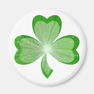 Shamrock fridge magnet wit