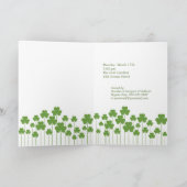 Shamrock Garden St Patricks Day Kaart (Binnen)