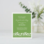 Shamrock Garden St Patricks Party Invitation Kaart (Staand voorkant)